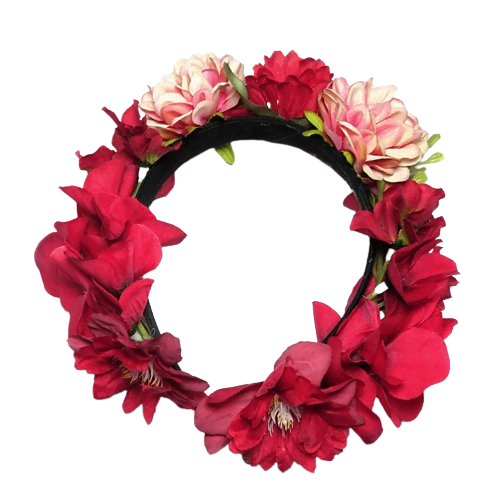 Lite Version Children Hairpin Flower Dark Red