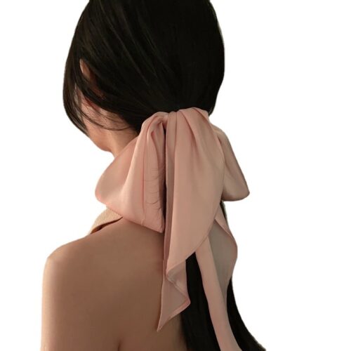 FRENCH ELEGANT SOLID COLOR HAIR SCARFMain image-5