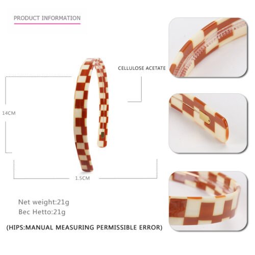 INS COLOR CHECKERBOARD THIN HEADBANDS Main image 0 (1)