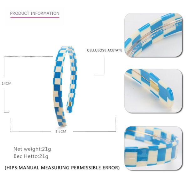 INS COLOR CHECKERBOARD THIN HEADBANDS Main image 0