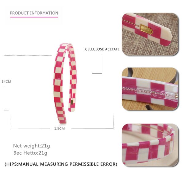 INS COLOR CHECKERBOARD THIN HEADBANDS Main image 7