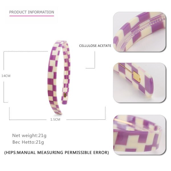 INS COLOR CHECKERBOARD THIN HEADBANDS Main image 9