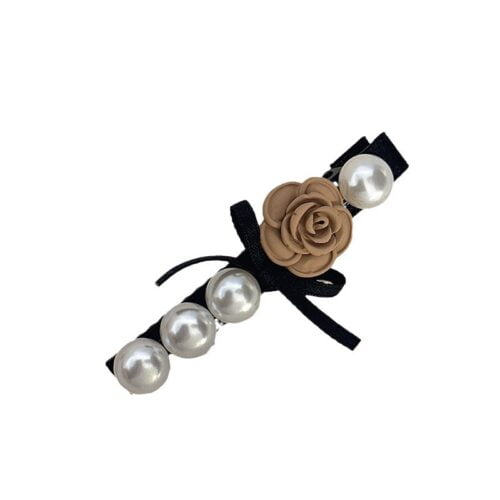 LONG AND SKINNY RECTANGLE BARRETTE CAMELLIAMain image 5