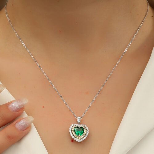 NECKLACES HEART SHAPED GREENMain image 3