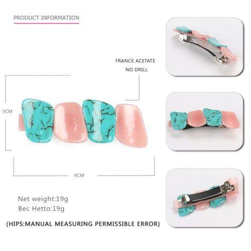 OVAL VOLUME BARRETTE COLOR BLOCKINGMain image 8