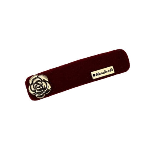 RECTANGLE BARRETTE CAMELLIA HANDMADEMain image 5