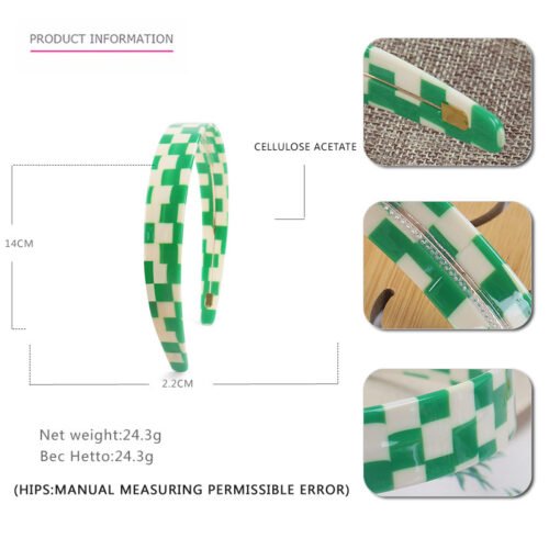 WIDE HEADBAND INS COLOR CHECKERBOARD Main image 0